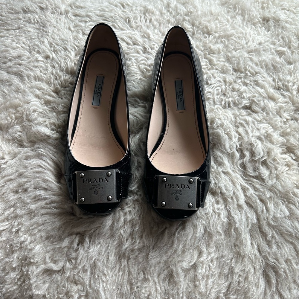 Prada patent leather flats